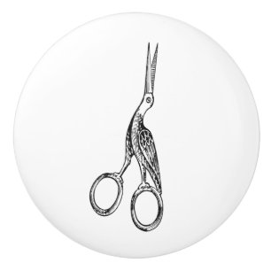 Bouton De Porte En Céramique Tige en céramique - Thème de couture Vintage, cise