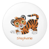 Bouton De Porte En Céramique Tiger Design Personalised (Devant)
