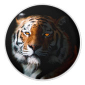 Bouton De Porte En Céramique Tiger Portrait (Devant)