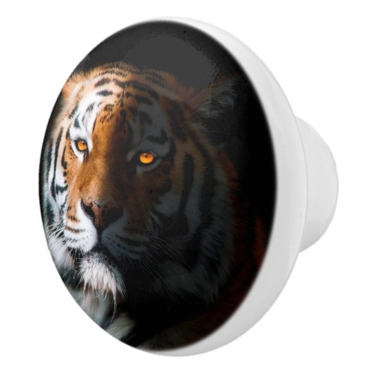 Bouton De Porte En Céramique Tiger Portrait (Droite)