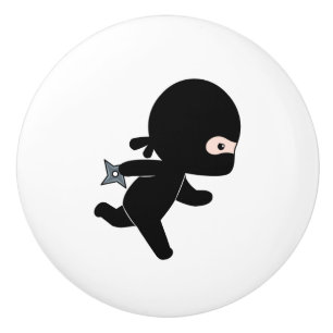 Bouton De Porte En Céramique Tiny Ninja Courir
