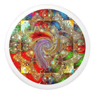 Bouton De Porte En Céramique Tirage en céramique "Kaleidoscope Fury"