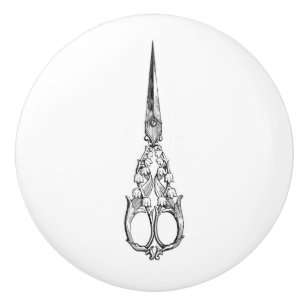 Bouton De Porte En Céramique Tirage en céramique - Thème de couture Vintage, ci