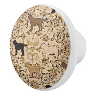 Bouton De Porte En Céramique Tiret à tiroirs pour chiens de repérage du Labra
