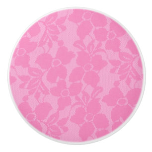 Bouton De Porte En Céramique Tiroir de lingerie en dentelle fleurie rose pour c