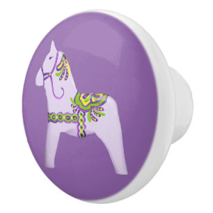 Bouton De Porte En Céramique Tiroir en rose violet