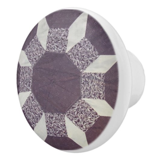 Bouton De Porte En Céramique Tiroir - Motif pourpre (Droite)