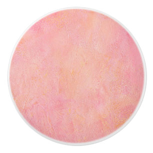 Bouton De Porte En Céramique Tiroir rose unique à apparence texturée