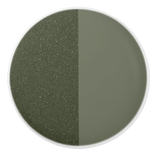Bouton De Porte En Céramique Tiroir vert Moss Deux Tons - Personnalisable