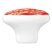 Bouton De Porte En Céramique Toadstool rouge et blanc Champignons Photographie (Côté)