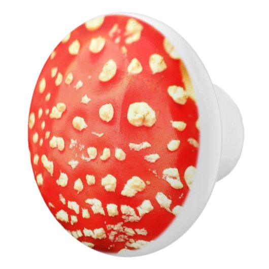 Bouton De Porte En Céramique Toadstool rouge et blanc Champignons Photographie (Droite)