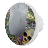 Bouton De Porte En Céramique Tombstone & Skull (Droite)