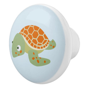 Bouton De Porte En Céramique Tortue