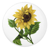 Bouton De Porte En Céramique Tournesol (Devant)