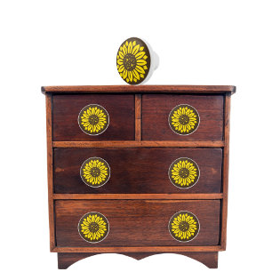 Bouton De Porte En Céramique Tournesol