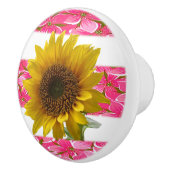 Bouton De Porte En Céramique Tournesol (Droite)