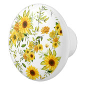 Bouton De Porte En Céramique Tournesol 8 (Droite)