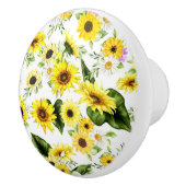 Bouton De Porte En Céramique Tournesol d'aquarelle 7 (Droite)