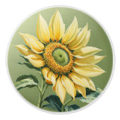 Bouton De Porte En Céramique Tournesol géant (Devant)