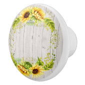 Bouton De Porte En Céramique Tournesols rustiques (Droite)