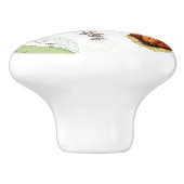 Bouton De Porte En Céramique Traction animale/bouton de faune de fleurs (Côté)