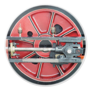 BOUTON DE PORTE EN CÉRAMIQUE TRAIN À VAPEUR