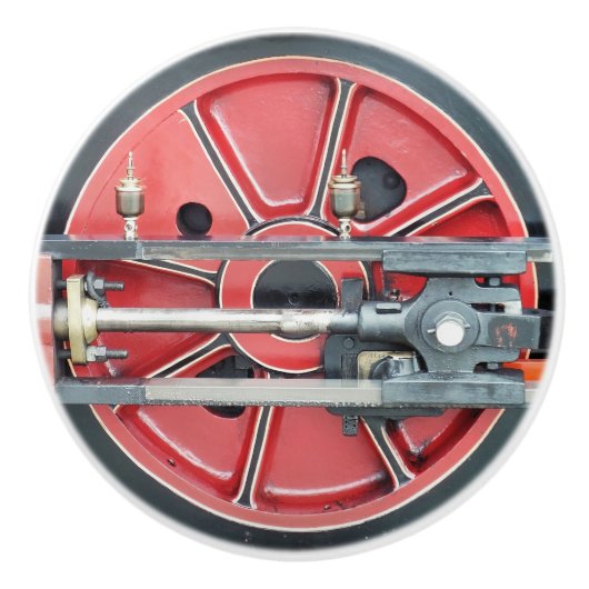 BOUTON DE PORTE EN CÉRAMIQUE TRAIN À VAPEUR (Devant)