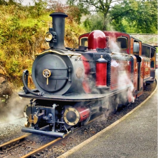 BOUTON DE PORTE EN CÉRAMIQUE TRAIN À VAPEUR