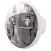 BOUTON DE PORTE EN CÉRAMIQUE TRAIN À VAPEUR (Droite)