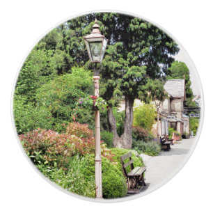 BOUTON DE PORTE EN CÉRAMIQUE TRAIN STATIONS