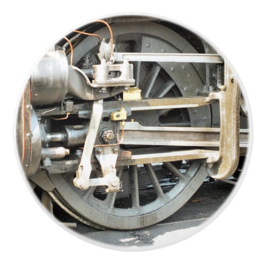 BOUTON DE PORTE EN CÉRAMIQUE TRAINS À VAPEUR (Devant)