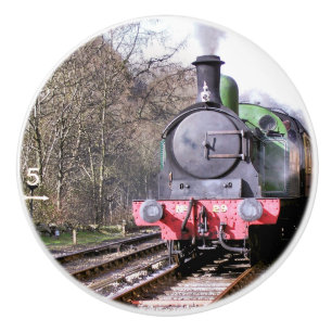 BOUTON DE PORTE EN CÉRAMIQUE TRAINS À VAPEUR