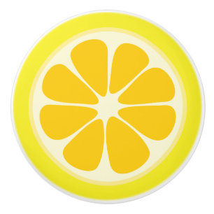 Bouton De Porte En Céramique Tranche juteuse mignonne de fruit tropical de