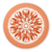 Bouton De Porte En Céramique Tranches d'agrumes orange (Devant)
