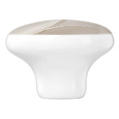 Bouton De Porte En Céramique "Tranquillité chatoyante" | Art Abstrait beige (Côté)