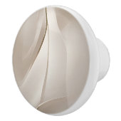 Bouton De Porte En Céramique "Tranquillité chatoyante" | Art Abstrait beige (Droite)