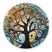 Bouton De Porte En Céramique Tree of Life (Devant)
