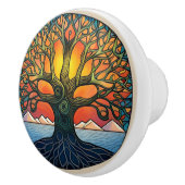 Bouton De Porte En Céramique Tree of Life (Droite)