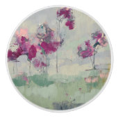 Bouton De Porte En Céramique Treeline Fuchsia (Devant)