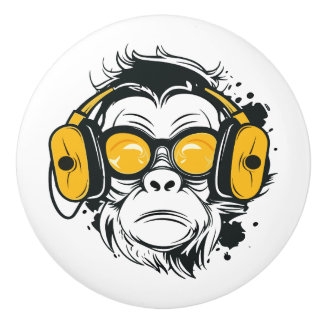 Bouton De Porte En Céramique Trippy Monkey Ceramic Pull