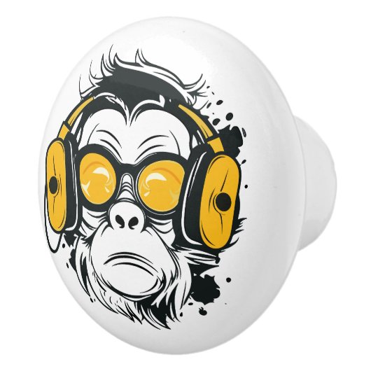 Bouton De Porte En Céramique Trippy Monkey Ceramic Pull (Droite)