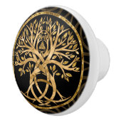 Bouton De Porte En Céramique Triquetra Arbre de vie (Droite)