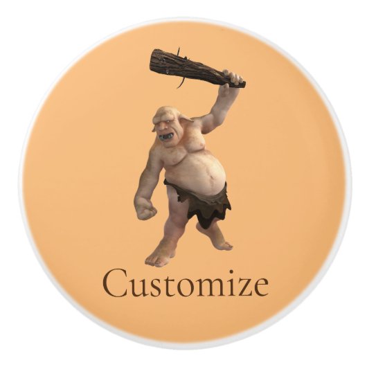 Bouton De Porte En Céramique Troll moche Thunder_Cove (Devant)