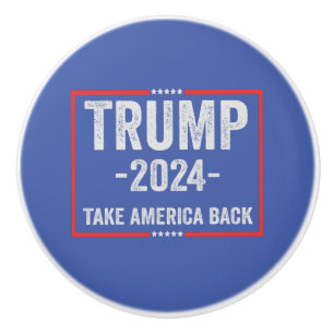 Bouton De Porte En Céramique Trump 2024 Président des élections patriotiques ré