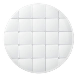 Bouton De Porte En Céramique Tuile blanche