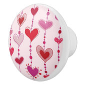 Bouton De Porte En Céramique Tuiles de coeur (Droite)