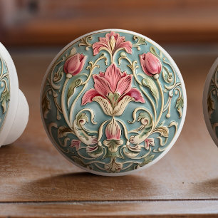 Bouton De Porte En Céramique Tulipe victorienne Charme en céramique bouton Toul