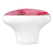 Bouton De Porte En Céramique Tulipes roses (Côté)