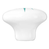 Bouton De Porte En Céramique Turquoise Bleu Starburst Atomique Style milieu du  (Côté)