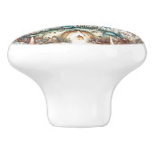 Bouton De Porte En Céramique Turquoise Toadstool Fairy Village (Côté)